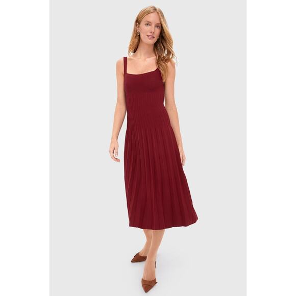 STAUD Roja Red Knit Ellison Dress NWT XS Retail $295 Tuckernuck - Picture 1 of 6